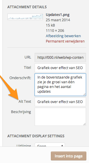 Alt tag aanpassen in WordPress