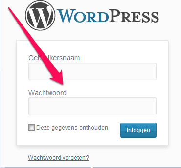 Inloggen WordPress