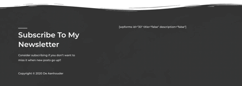 Footer aanpassen op website