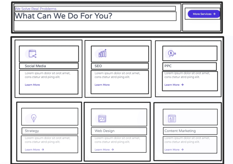 Indeling van website maken met een pagebuilder