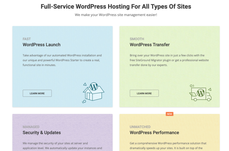 WordPress Hosting Siteground