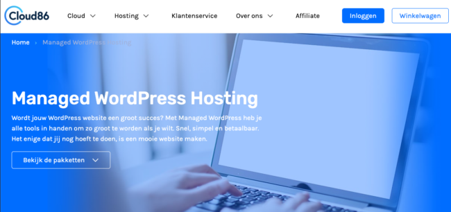 Dienstenpagina Cloud86